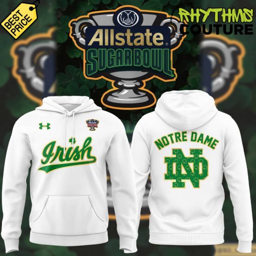 Notre Dame Fighting Irish Allstate Sugar Bowl White Hoodie