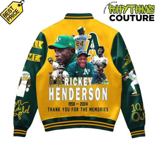 Oakland Athletics Honor Rickey Henderson’s Legacy Baseball Jacket