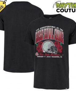 Ohio State Buckeyes College Football Playoff 2025 Rose Bowl Black T-Shirt