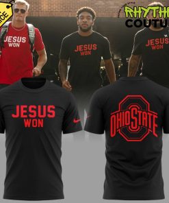 Ohio State Buckeyes JESUS WON Limited Edition Black Tee