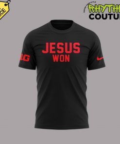 Ohio State Buckeyes JESUS WON Limited Edition Black Tee