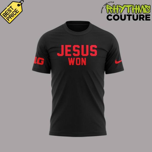 Ohio State Buckeyes JESUS WON Limited Edition Black Tee