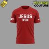 Ohio State Buckeyes JESUS WON Limited Edition Red Tee