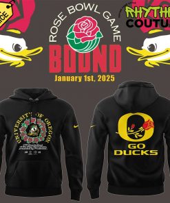 Oregon Ducks Rose Bowl Game 2025 Limited Edition Black Hoodie