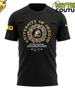 Oregon Ducks Rose Bowl Game 2025 Limited Edition Black Tee