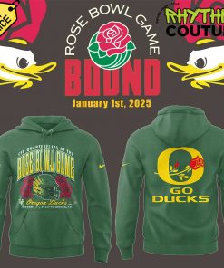 Oregon Ducks Rose Bowl Game 2025 Limited Edition Green Hoodie