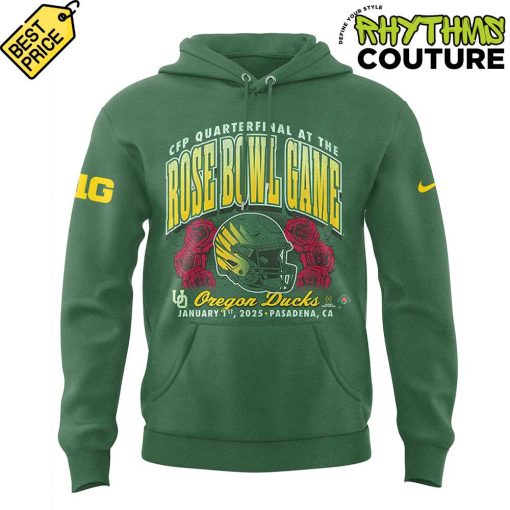 Oregon Ducks Rose Bowl Game 2025 Limited Edition Green Hoodie