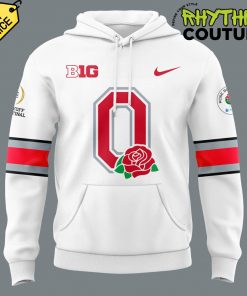 Ohio State Buckeyes Rose Bowl Game 2025 Special Edition White Hoodie