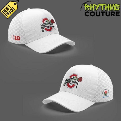 Ohio State Buckeyes x Rose Bowl Game 2025 Limited Edition White Hoodie Pants Cap