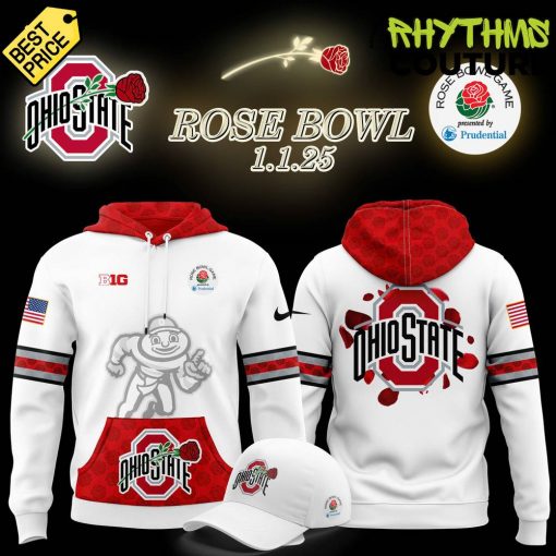 Ohio State Buckeyes x Rose Bowl Game White Hoodie