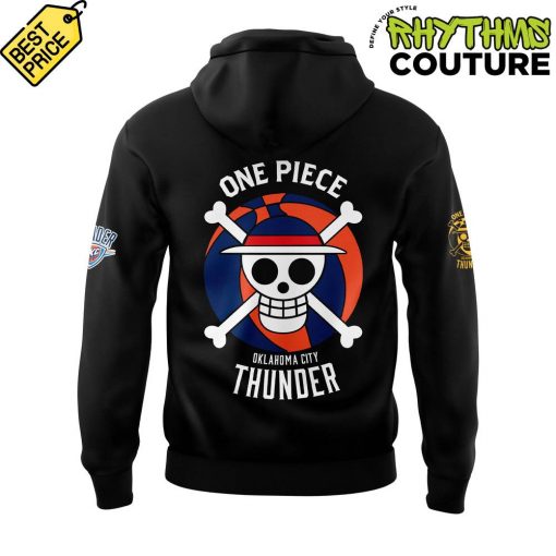 Oklahoma City Thunder x Luffy One Piece Black Hoodie