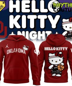 Oklahoma Sooners Basketball x Hello Kitty Special Edition Red Hoodie