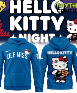 Ole Miss Rebels Basketball x Hello Kitty Special Edition Blue Hoodie