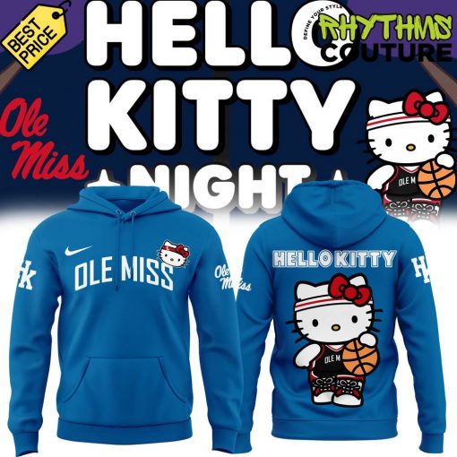 Ole Miss Rebels Basketball x Hello Kitty Special Edition Blue Hoodie