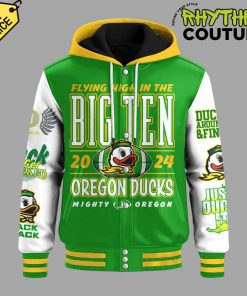 Oregon Ducks Big Ten Champs Hooded Baseball Jacket