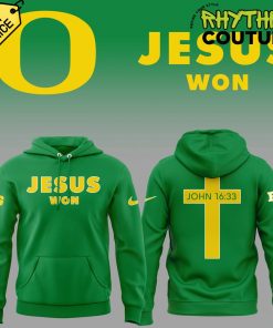 Oregon Ducks Jesus Won Special Edition Hoodie