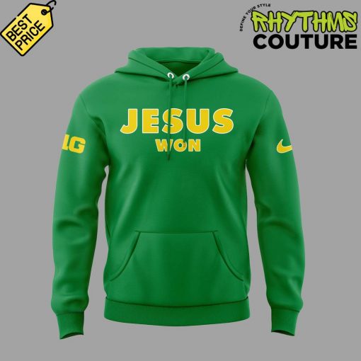 Oregon Ducks Jesus Won Special Edition Hoodie