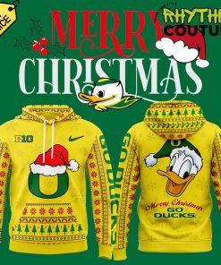 Oregon Ducks Merry Christmas Donald Ducks Hoodie