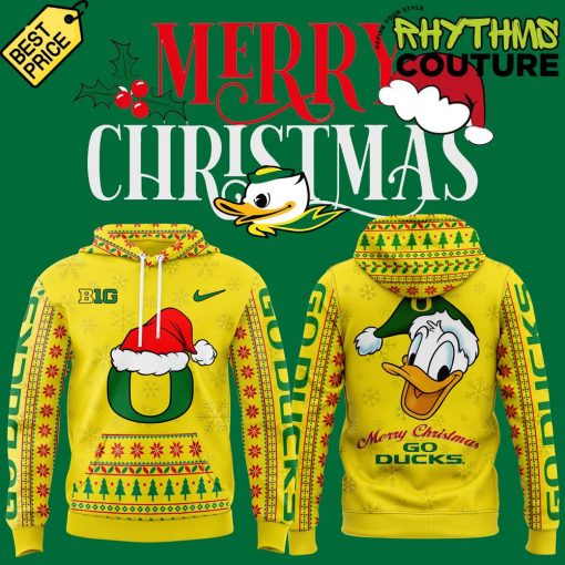 Oregon Ducks Merry Christmas Donald Ducks Hoodie