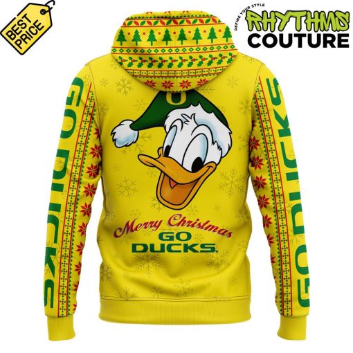 Oregon Ducks Merry Christmas Donald Ducks Hoodie