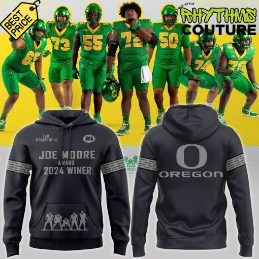 Oregon Ducks Special Joe Moore Award 2024 Grey Hoodie