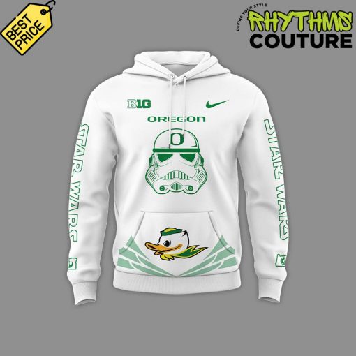 Oregon Ducks x Star Wars Stormtrooper White Hoodie