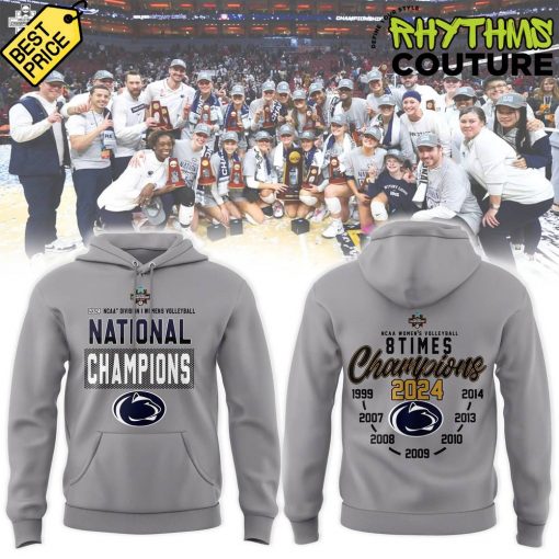 Penn State Nittany Lions 2024 NCAA Women’s Volleyball National Champions Grey Hoodie