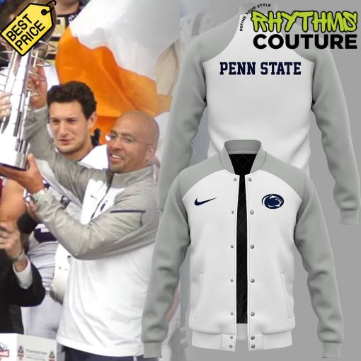 Penn State Nittany Lions Coach James Franklin Special Edition White Baseball Jacket