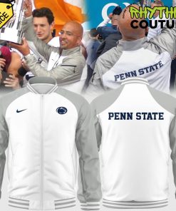 Penn State Nittany Lions New Coach James Franklin White Bomber Jacket