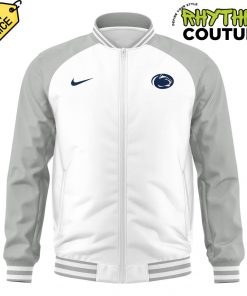 Penn State Nittany Lions New Coach James Franklin White Bomber Jacket