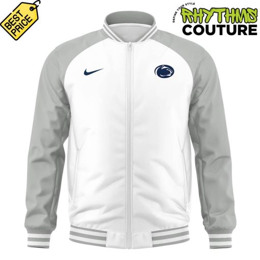 Penn State Nittany Lions New Coach James Franklin White Bomber Jacket