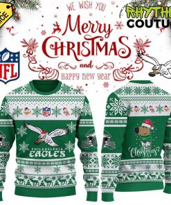 Philadelphia Eagles Chill Guy Christmas Knitted Ugly Sweater