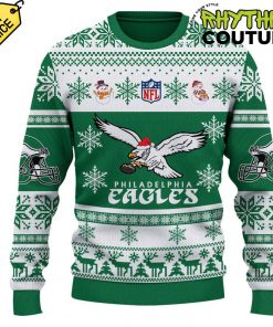 Philadelphia Eagles Chill Guy Christmas Knitted Ugly Sweater