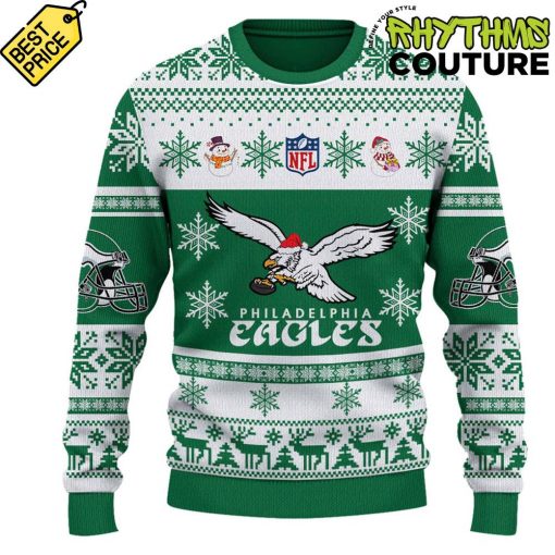 Philadelphia Eagles Chill Guy Christmas Knitted Ugly Sweater