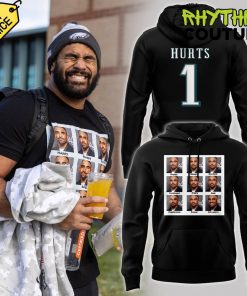 Philadelphia Eagles Jaylen Hurts Face Emotions Hoodie