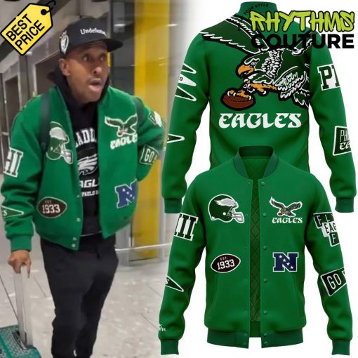 Philadelphia Eagles Kelly Green Pennant Varsity Jacket