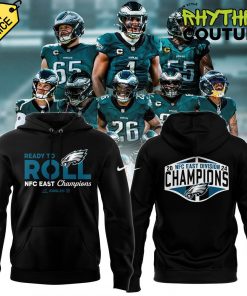 Philadelphia Eagles NFC EAST CHAMPIONS Ready To Roll Black Hoodie