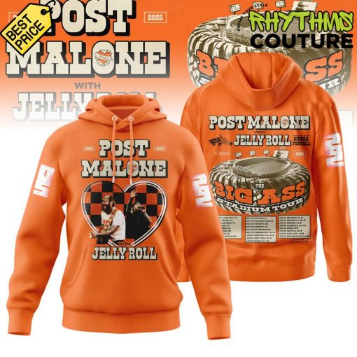 Post Malone x Jerry Roll The Big Ass Stadium Tour Orange Hoodie