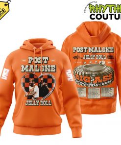 Post Malone x Jerry Roll The Big Ass Stadium Tour Orange Hoodie