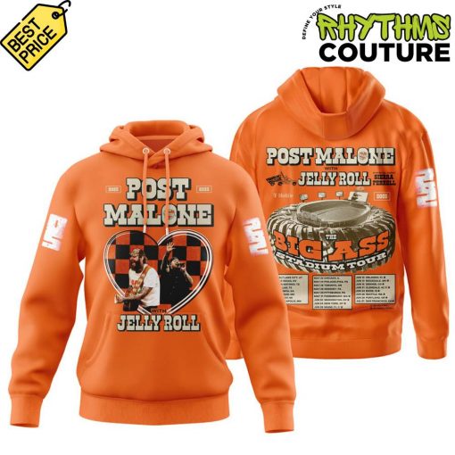 Post Malone x Jerry Roll The Big Ass Stadium Tour Orange Hoodie