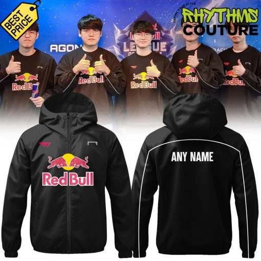 Red Bull League of Its Own T1 Black Windbreaker Outdoor Jacket