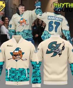 San Jose Barracuda x Teddy Bear Toss AHL Special Edition Baseball Jacket