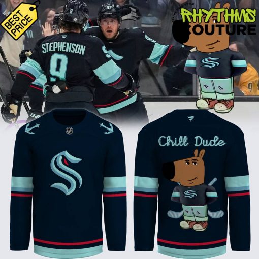 Seattle Kraken x Chill Guy Special Edition Hockey Jersey