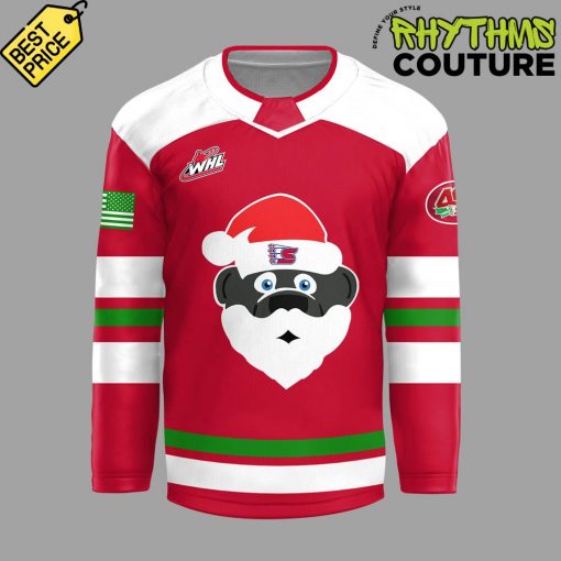 Spokane Chiefs Santa Christmas Red Hockey Jersey