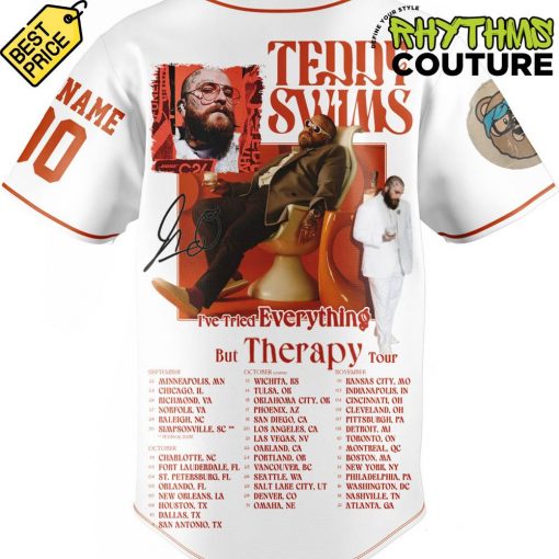 Teddy Swims I’ve Tried Everything But Therapy Tour Baseball Jersey