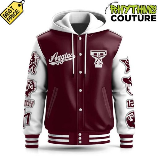 Texas A&M Aggies SEC West Hooded Baseball Jacket