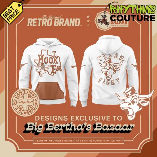 Texas Longhorns x Big Bertha’s Bazaar White Hoodie