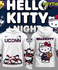 UConn Huskies Basketball x Hello Kitty Special Edition White Hoodie