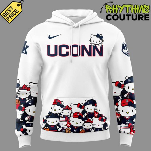 UConn Huskies Basketball x Hello Kitty Special Edition White Hoodie