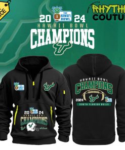 USF Bulls 2024 Hawaii Bowl Champions Quarter Zip Hoodie